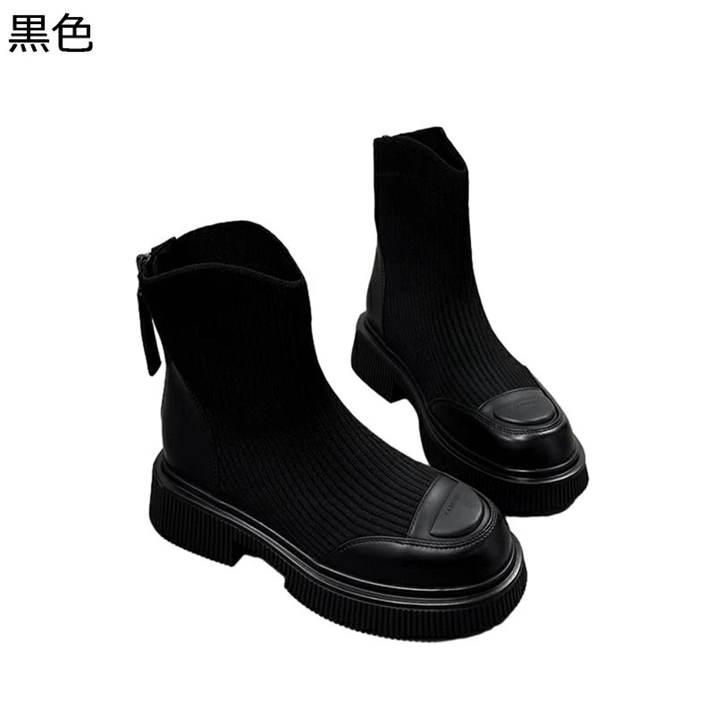 レディースショートブーツ レディース ブーティ ジップアップ ローヒール ラウンドトゥ 秋靴 冬靴 歩きやすい 快適 オシャレ ファッション コンフォート 軽量 通勤 切り替え 無地 履きやすい