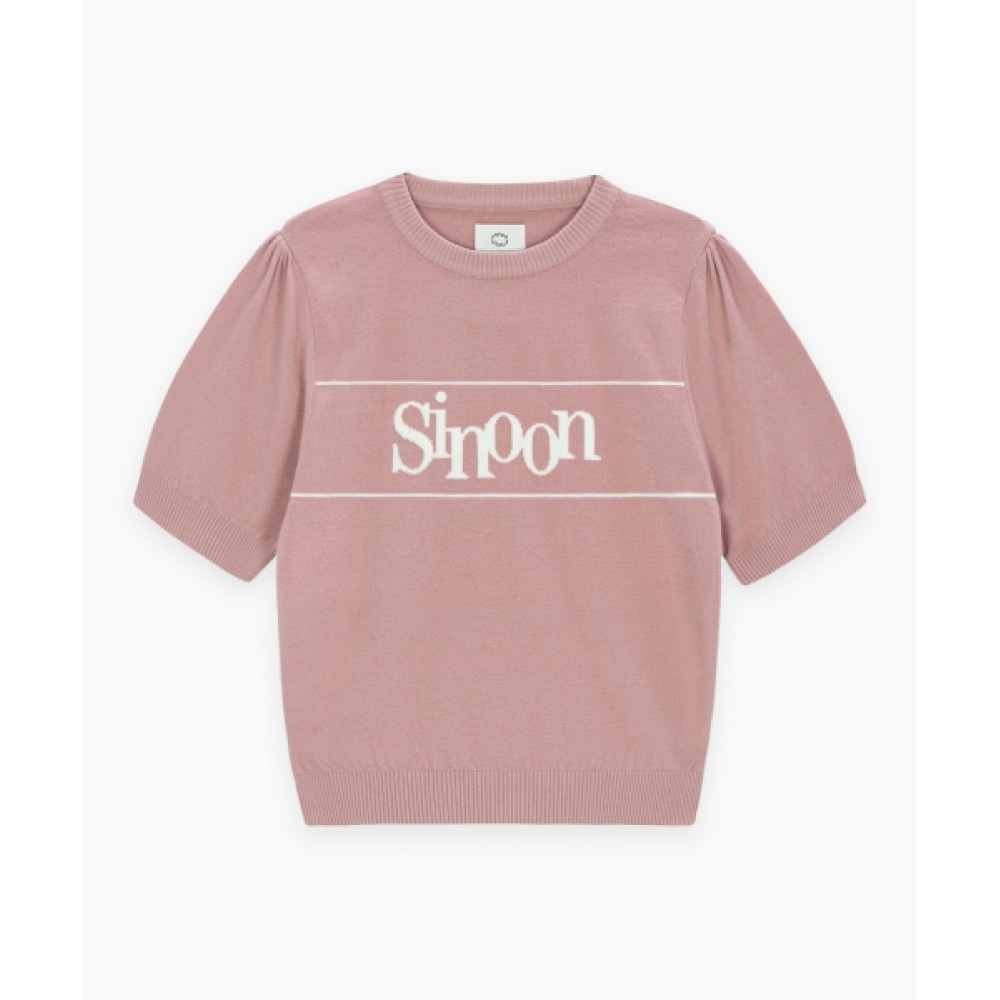 SINOON シヌーンロゴハーフニット（ピンク） 11,776円