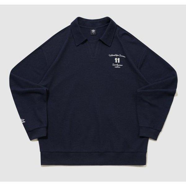 HBL ロイヤル カレッジ ワッフル カラー スウェットシャツ B1 UQ311CFS95 DVY0 ECR0