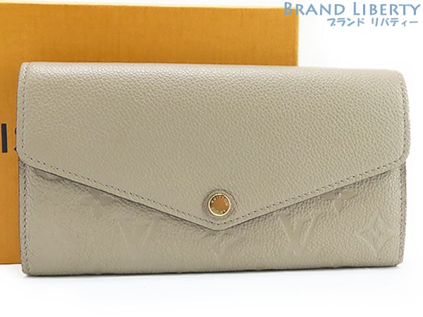 ルイヴィトン アンプラント ポルトフォイユサラ ベージュ 長財布 ルイ