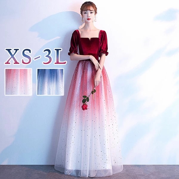 大流行のドレス 大人 ピアノ 発表会 演奏会用ドレス ロングドレス 演奏会 イブニングドレス 結婚式 母親 ピアノ発表会 中学生 パーティードレス 発表会ドレス 赤 袖付き 高校生 大きいサイズ ロン