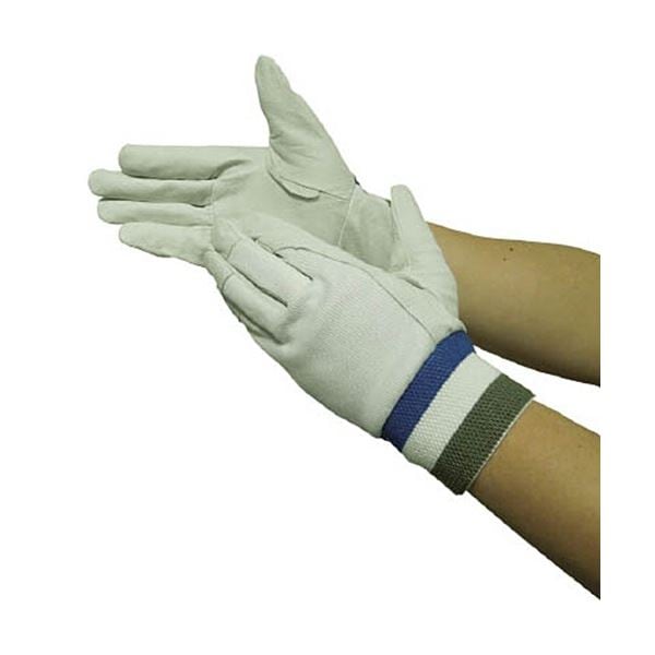 （まとめ）ユニワールド 革手工房 豚クレスト 甲メリヤス L 560-L 1双 [x3セット]