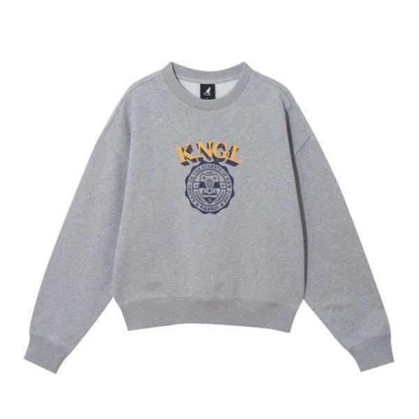 M 長袖Tシャツ CQK KRFW-RT17930MY ウーマンズ カレッジ スウェットシャツ 1793 メランジグレー