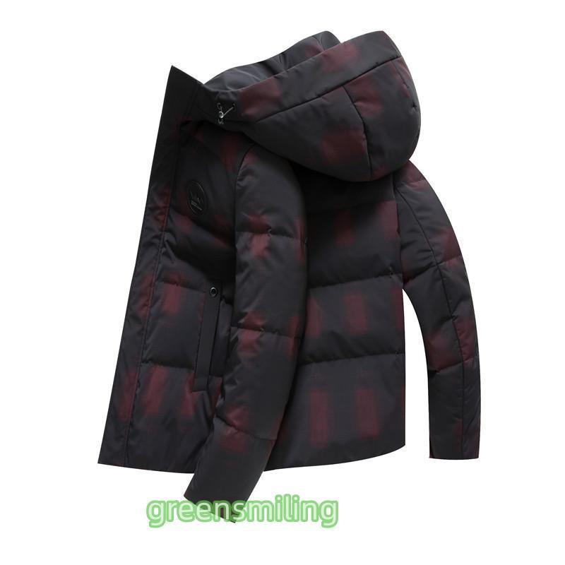 ダウンジャケット メンズ チェック柄 おしゃれ 防寒着 メンズ ダウン アウター メンズ コート メンズ アウター 冬 ブランド