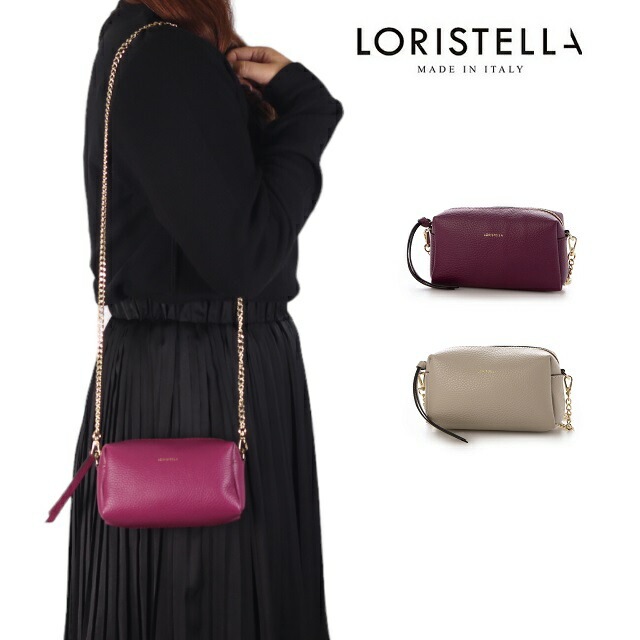 ロリステッラ loristella バッグ レザー チェーンショルダー 2WAY LORISTELLA LIA 2760 レザー ミニバッグ 小さめ ストラップ お洒落 人気 インスタグラム ショルダ