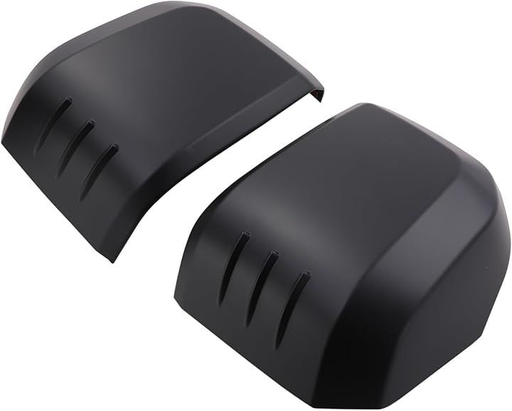 トヨタ 用 サイドミラー ドアミラー カバー 左右セット エアロフィン 付き ハイエース HIACE 200系 6型 専用 飛び石 傷 割れ 防止 保護 プロテクター パーツ(ブラック)