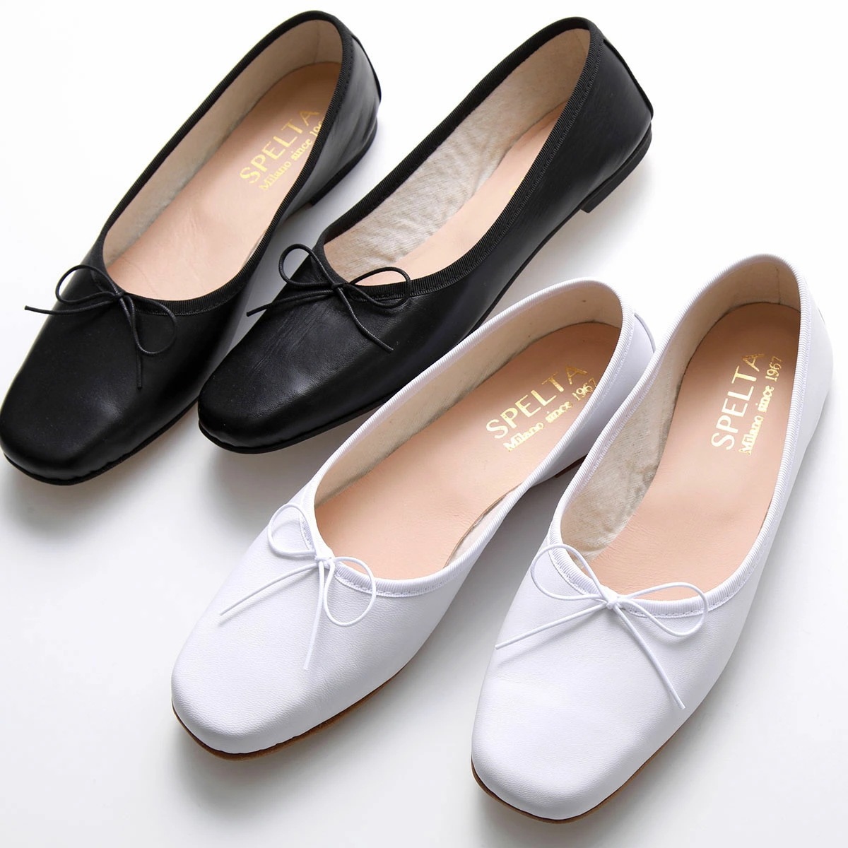 SPELTA スペルタ バレエシューズ IMMA NAPPA レディース パンプス レザー スクエアトゥ フラットシューズ 靴 カラー2色