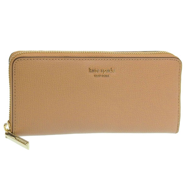 ケイトスペード ニューヨーク 長財布 ラウンドファスナー kate spade new york レディース ライトブラウン アウトレット SLIM CONTINENTAL WALLET PWRU72