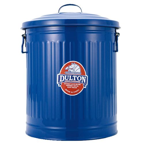 ダルトン(Dulton) ガベージカンLサイズ 24L ブルー ゴミを入れる物こそ綺麗だと思う物を使いたい ふた付きゴミ箱 ブリキ缶 高さ440mm 直径330mm 100-106-BLL