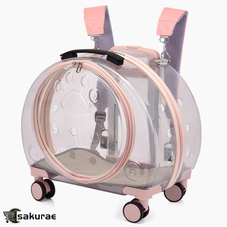 新製品スペシャル ペットキャリーバッグ キャスター付き 猫 キャリーバッグ 透明 犬キャリーバッグ ペットキャリー リュック 小型犬 中型犬 キャリーカート 軽量 通気性 犬 キャリ 価格が下がりまし