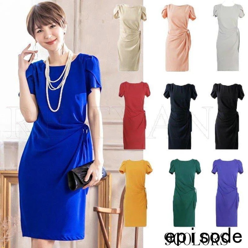 パーティードレス 結婚式 ワンピース ドレス お呼ばれ 大きいサイズ ワンピース 半袖 20代 30代 40代 Aライン 春 夏 秋 冬