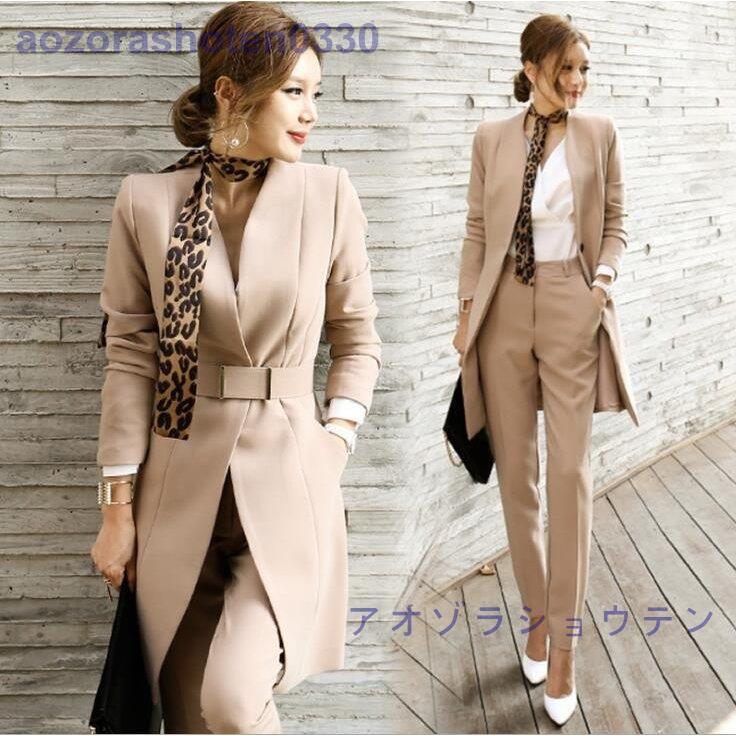 フォーマル スーツセット パンツスーツ 通勤 ビジネス オフィス 七五三 セレモニー ジャケット上下セット スーツジャケット＋パンツ 春秋 入学式 卒業式