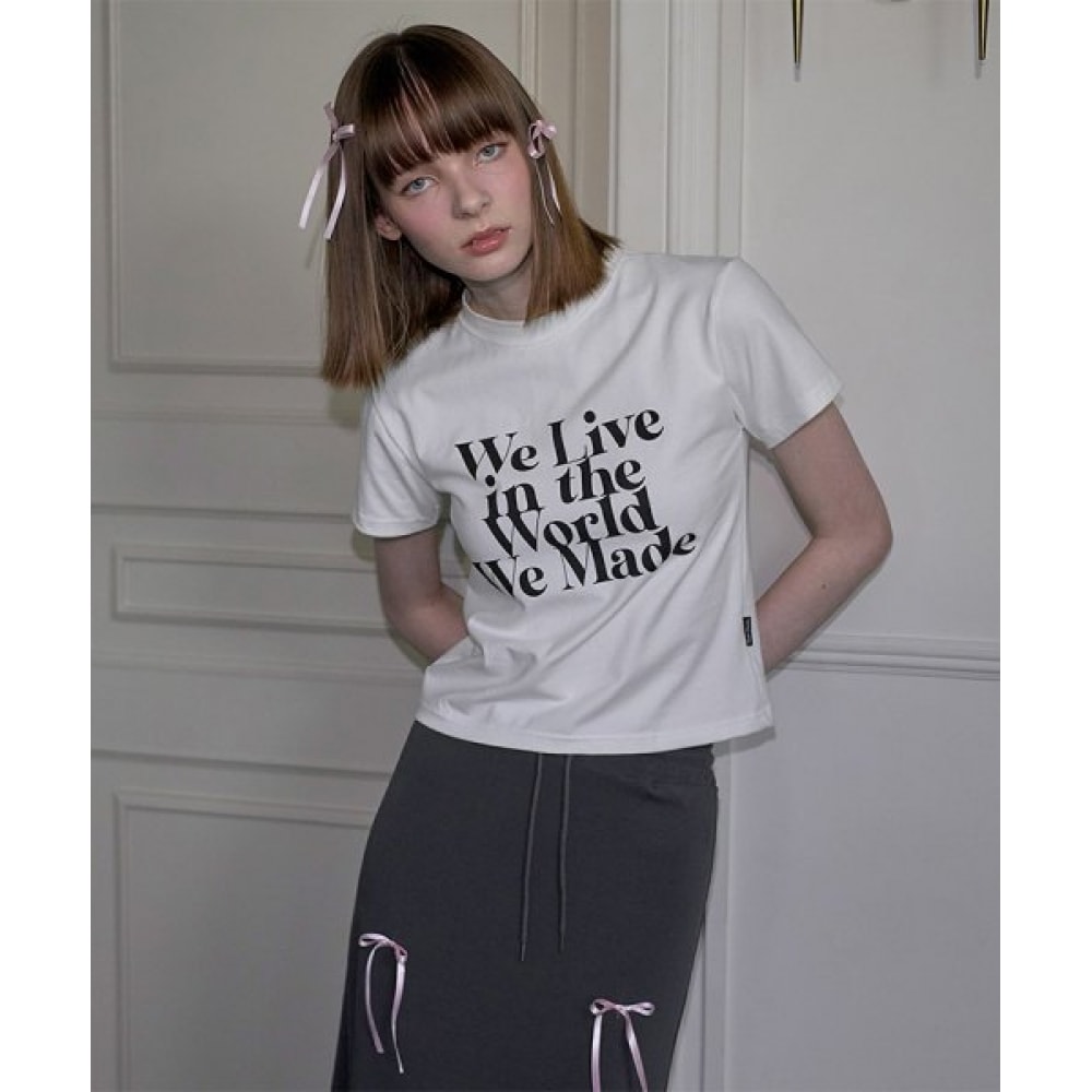 ローズフランツワールドフラワーレタリングTシャツ [ホワイト] 6,355円