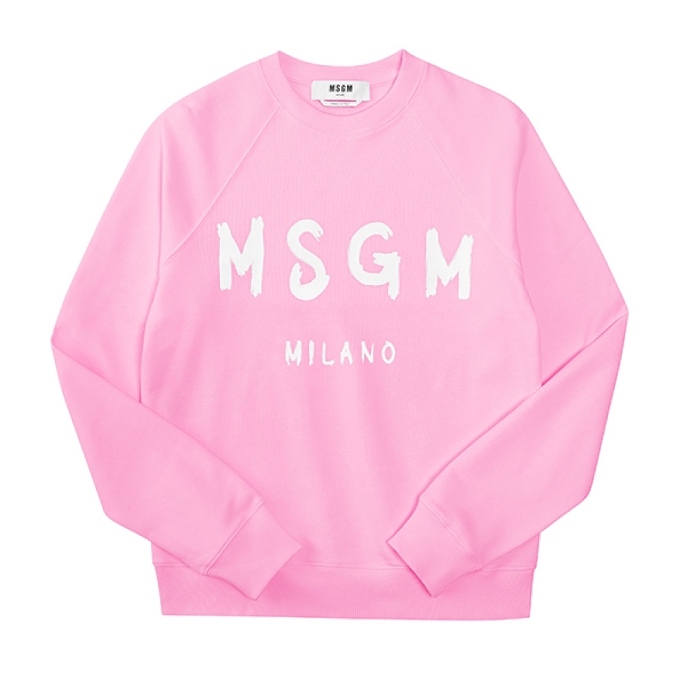 MSGM 2000MDM513 200000 12 起毛加工ロゴ女性用スウェットシャツ
