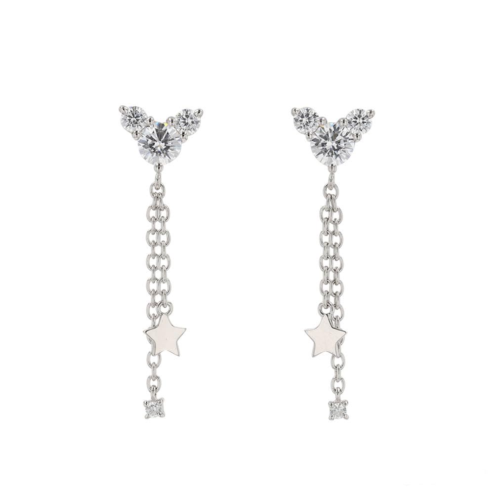 [ディズニー]Disney ミッキー シルバー ピアス ロジウムメッキ キュービックジルコニア(VPRDS20004)