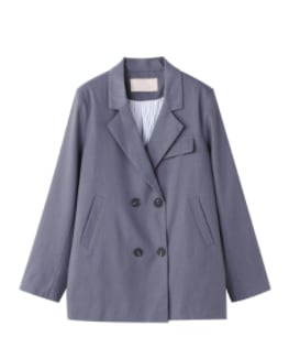 ジャケット トップス シンプル ブラック 黒 グレー 灰色 レギュラー丈 袖あり 長袖 襟付き