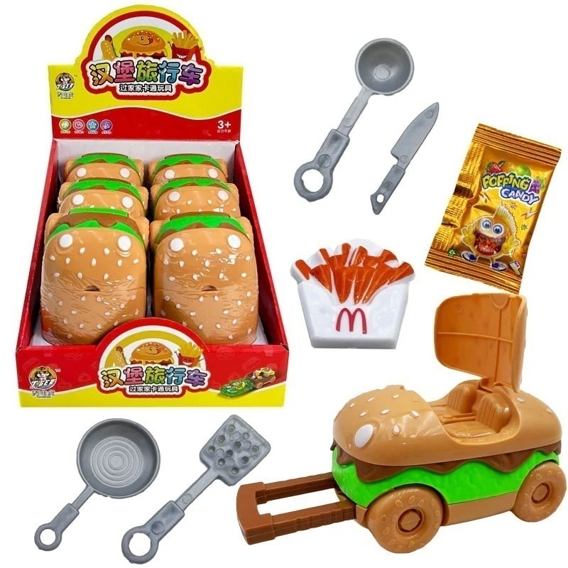 子供向けキャンディーおもちゃ楽しい家族遊びの家の親子インタラクティブトロリーハンバーガートロリートラベルボックスセット 誕生日プレゼント 子供の贈り物 誕生日プレゼント 子供の贈り物