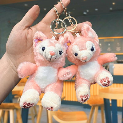 Qoo10] かわいいピンクのキツネのぬいぐるみキーホ