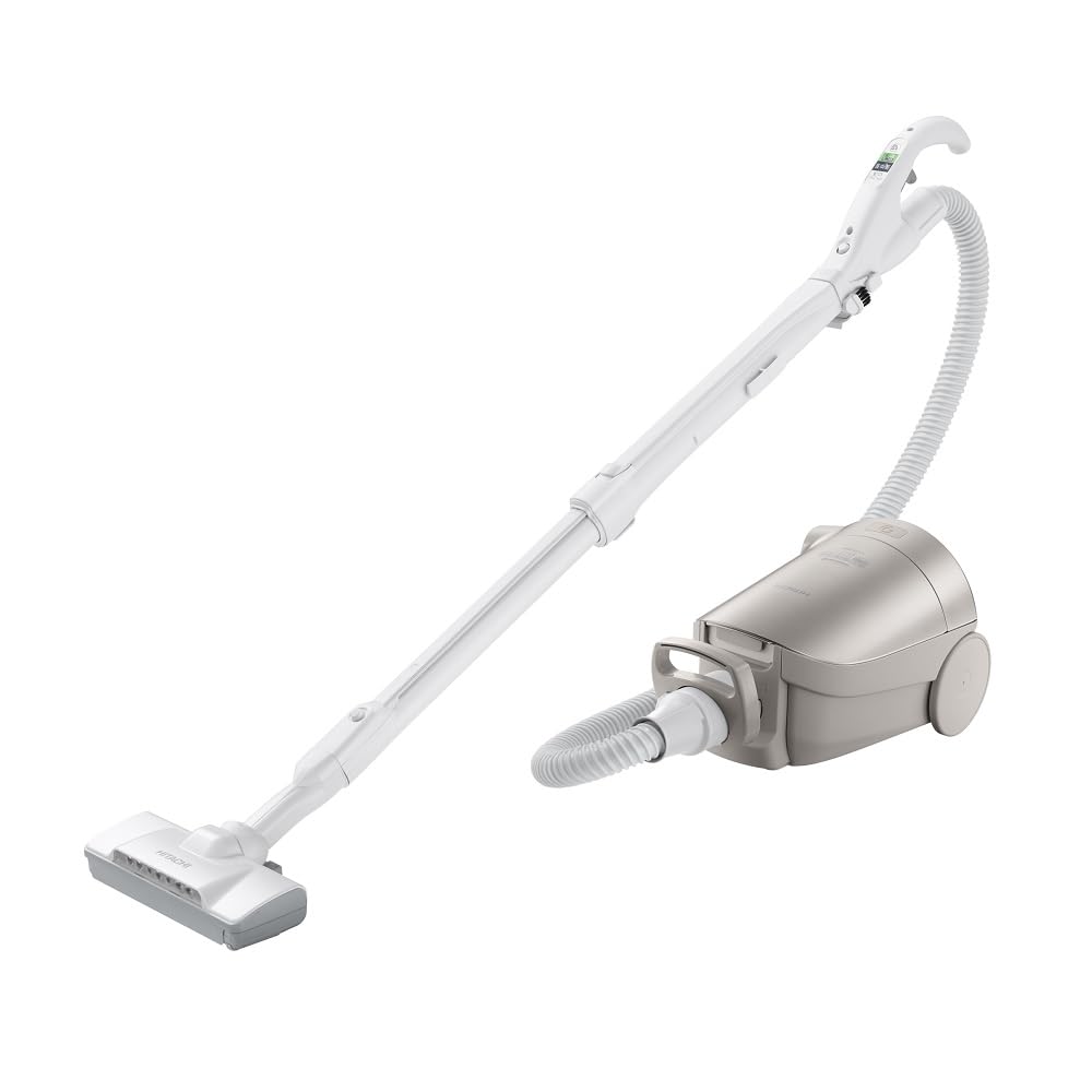 日立 掃除機 かるパック 紙パック式クリーナー CV-KP900M N ライトゴールド 日本製 強力パワー330W きれいな排気