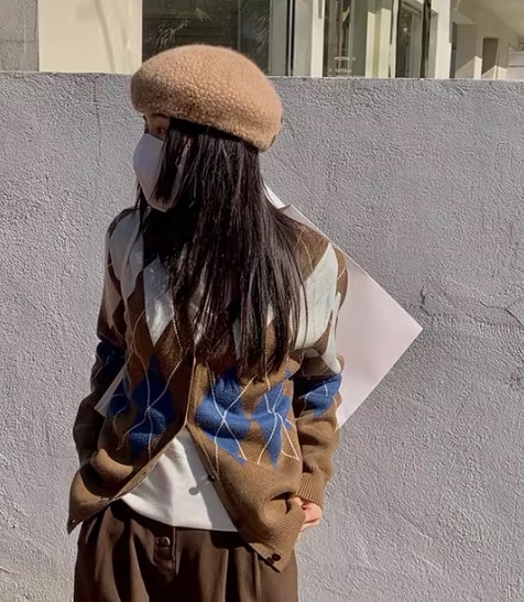 レディース トップス カーディガン 羽織 前開き 丈長 長袖 Vネック 襟なし オーバーサイズ リブ 異国風 ボタン ヴィンテージ 中厚手 ウール シンプル 上品 おしゃれ かっこいい レトロ