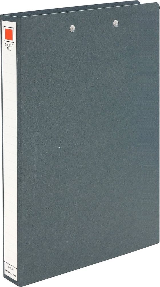（まとめ買い）ダブルファイル スプリング A4 2穴 200枚収容 グレー フ-220 [x5]