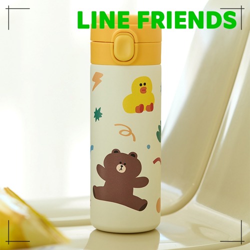 ラインフレンズ ブラウン ピクニック ワンタッチ タンブラー (420ml) 5,170円