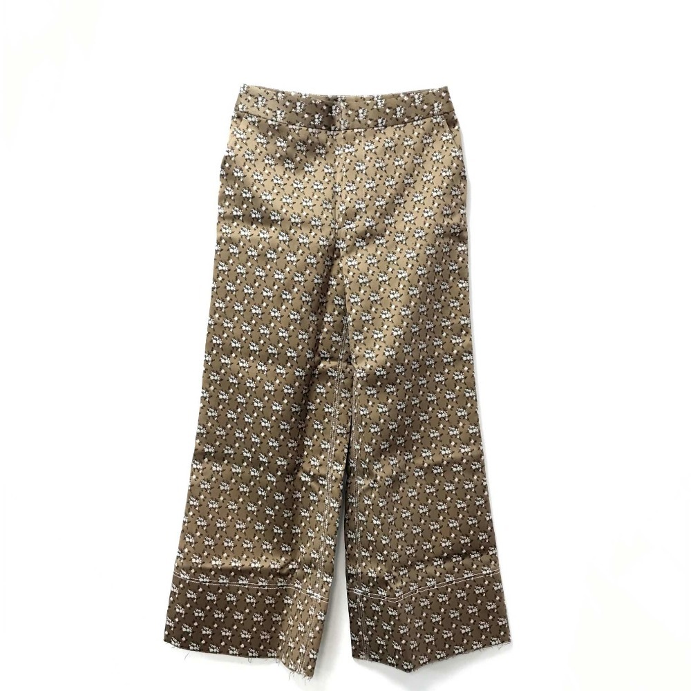 IRENE アイレネ パンツ 19S フラワーサテンパンツ ブラウン系