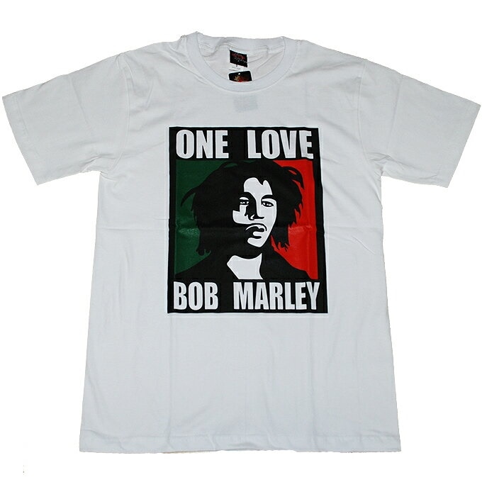 激安大特価！ キャラクターＴシャツ ロックＴシャツ プリントＴシャツ レゲエの神様 MARLEY/ボブマーリー 並行輸入品BOB ロゴTシャツ Lサイズは短め 男女兼用 Lサイズ Mサイズ Sサイズ ホワイト Tシャツ