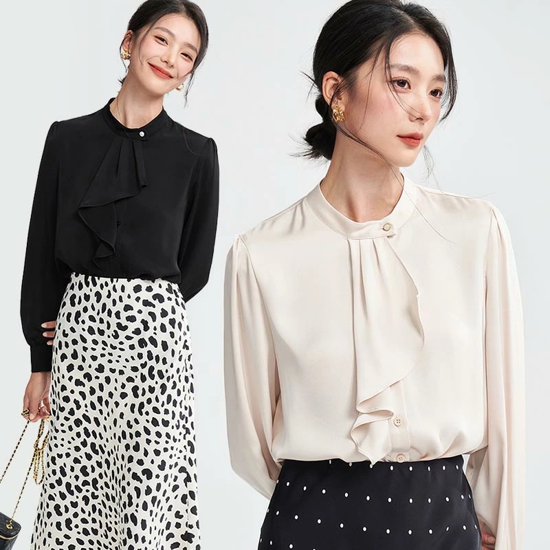 ブラウス ボウタイブラウス レディース 長袖 ボウタイ リボンタイ ゆったり オフィスカジュアル オフィス 通勤 お出かけ デイリー 卒業式 入学式 結婚式 キレイめ ガーリー フェミニン 秋 春 プ