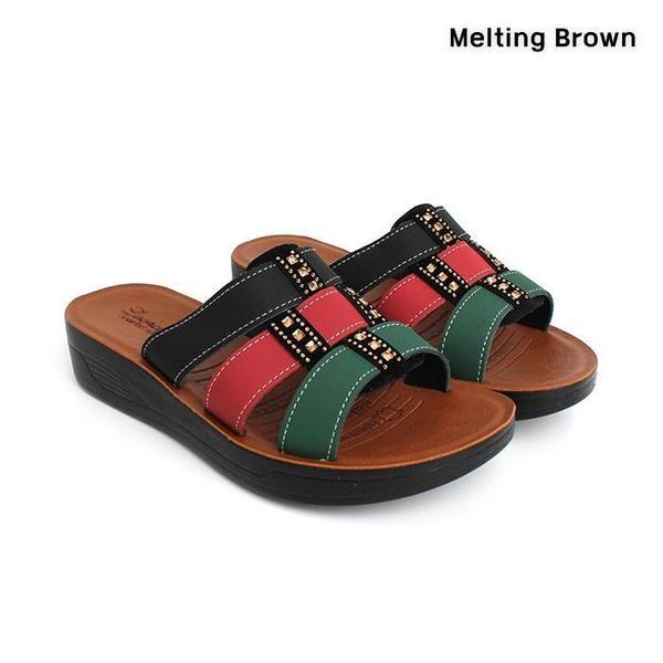 女性カジュアルストラップハイヒールスリッパ 2color 4,237円