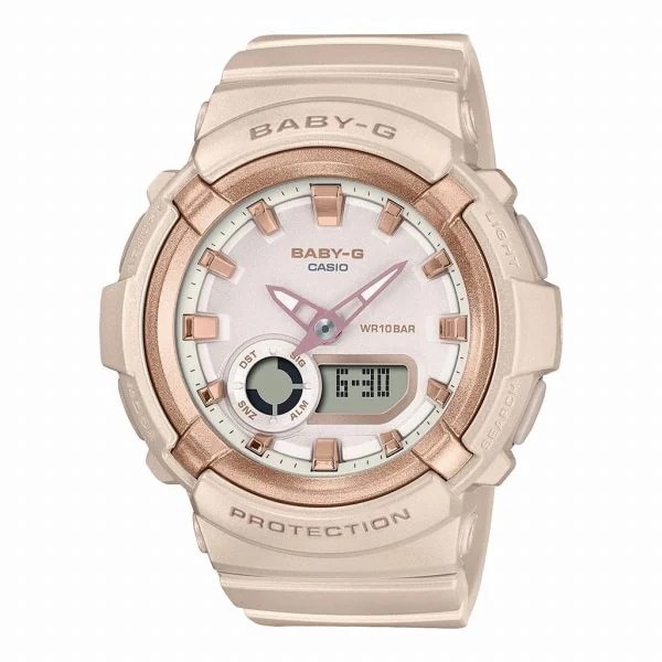 取寄品 正規品 CASIO腕時計 カシオ BABY-G ベイビージー アナデジ表示 アナログ&デジタル 丸形 クオーツ BGA-280BA-4AJF レディース腕時計