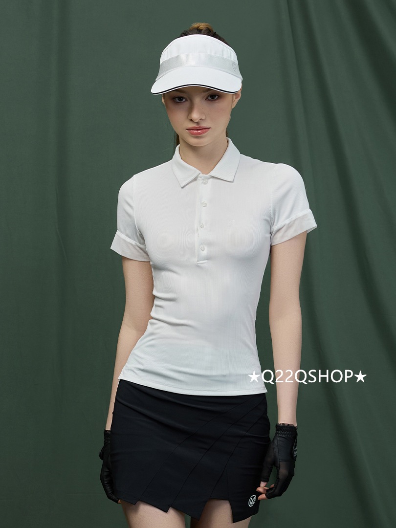 ゴルフウェア 2025 春夏 上下セット レディース 韓国風 白 黒 冷感 poloシャツ 半袖 Tシャツ スカート 速乾 通気 スポーツウェア テニスウェア 女性 かわいい おしゃれ