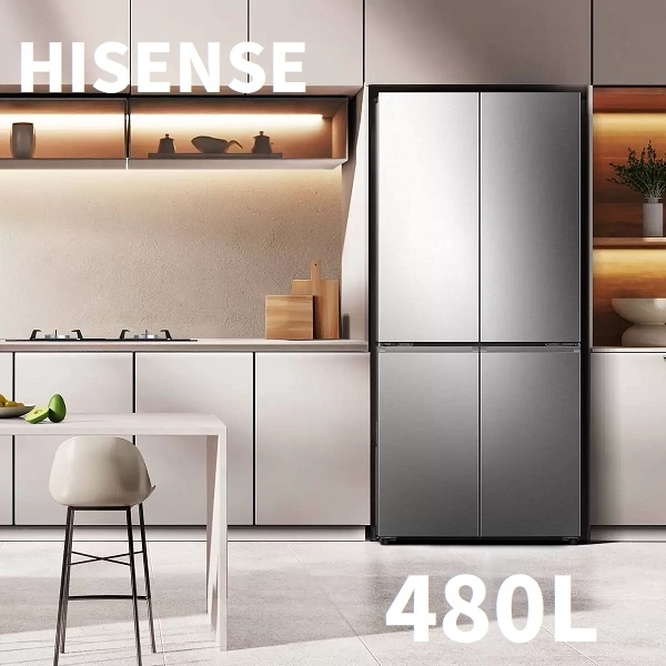 【コストコ】 ハイセンス 480L 冷蔵庫 HR-DC480KSE 大容量179Lフリーザー搭載 たっぷり収納ビッグBOX 自動製氷機能搭載 冷蔵庫内左右に分かれたWフレッシュケース 3段ドアポケット