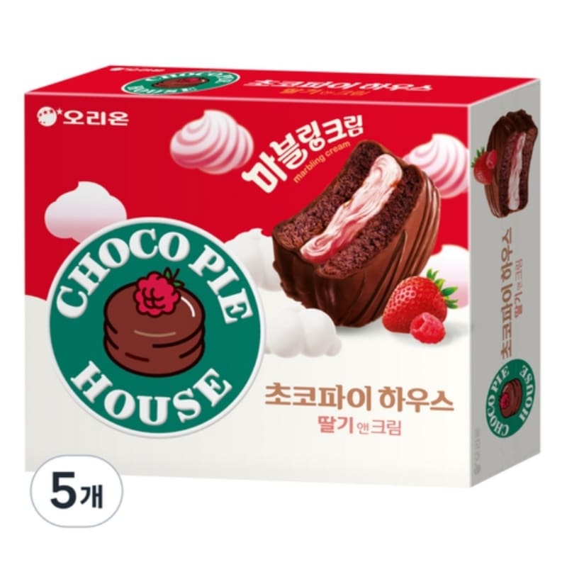 オリオンチョコパイハウスイチゴ＆クリーム408g5個