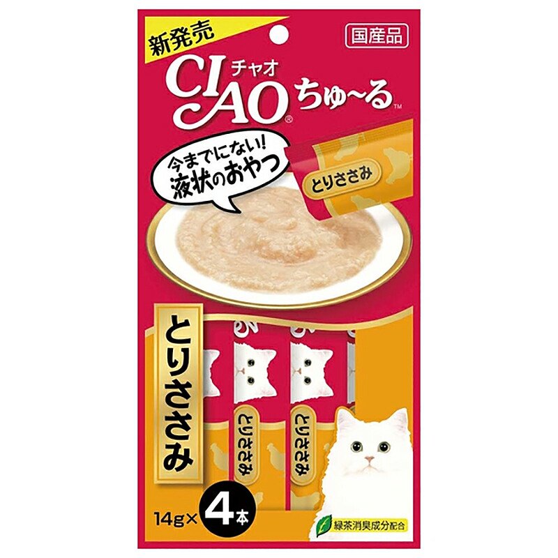 いなば　ＣＩＡＯ　チャオ　ちゅーる　とりささみ　１４ｇX４本X４８　おやつ　いなば　ちゅーる　チュール　猫　ＣＲＣ35―25―80―00―00
