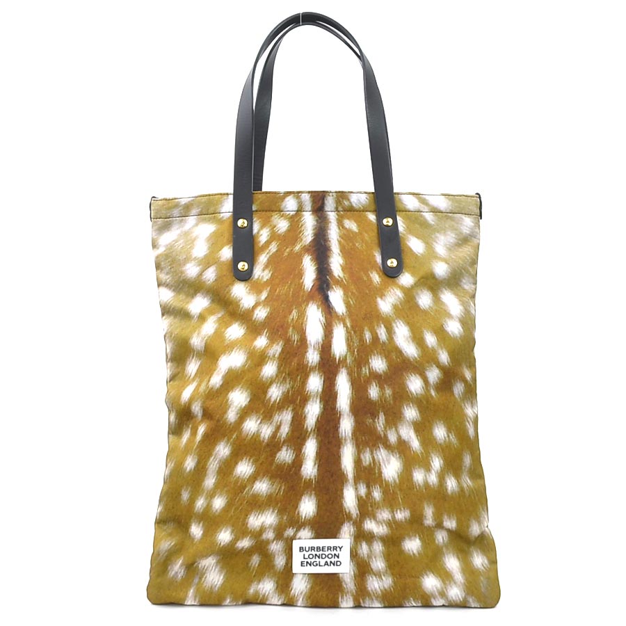 バーバリー BURBERRY ハンドバッグ ナイロン/レザー ブラウン系×ブラック ユニセックス h30889g