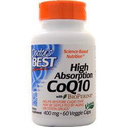DOCTOR S BEST社　高吸収CoQ10 バイオペリン (400mg) 60ベジカプセル