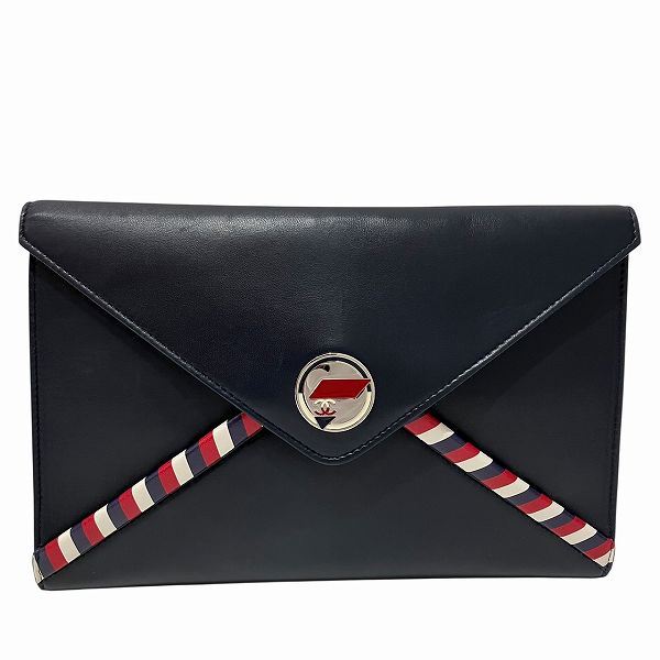 シャネル エアライン ネイビー ココマーク バッグ セカンドバッグ クラッチバッグ