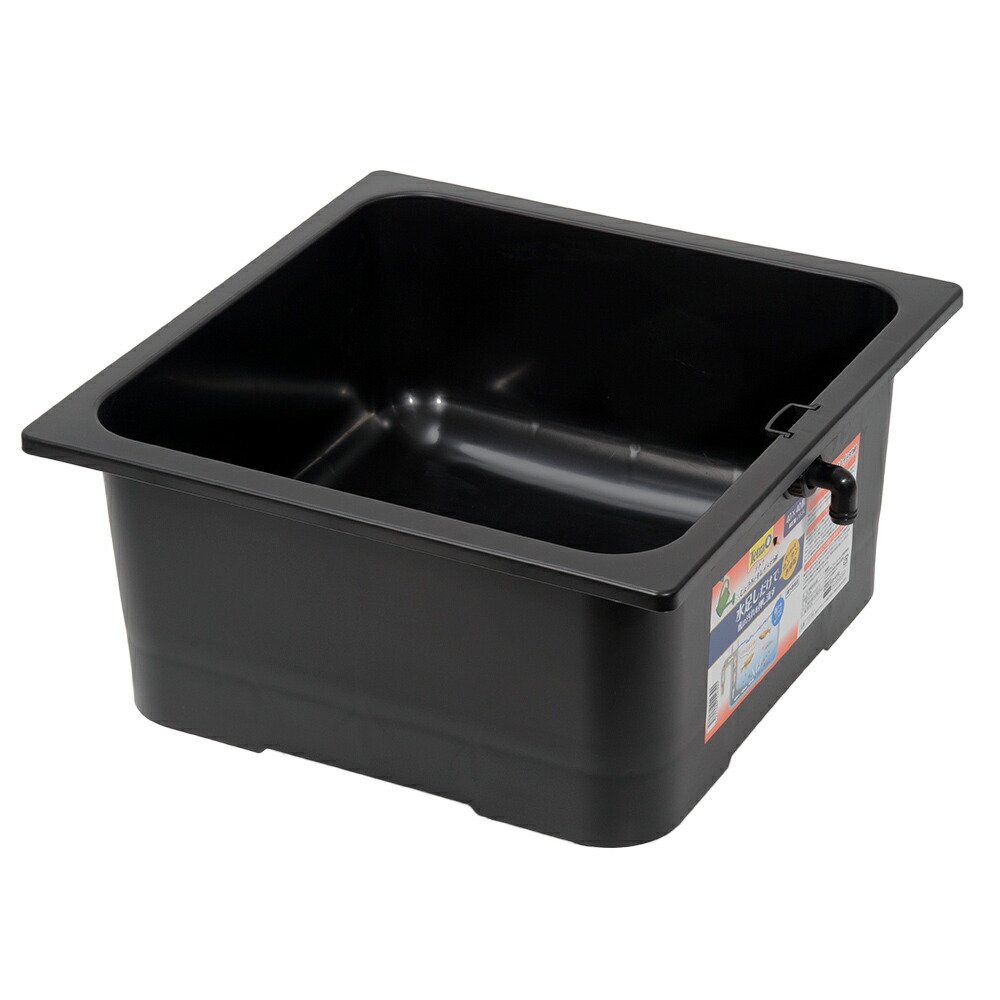 テトラ　じょうろでキレイメダカ鉢　４０X４０　黒X６　めだか　水槽　鉢　屋外　水足しだけで水換え簡単　金魚鉢　ＣＲＣ10―11―06―00―00