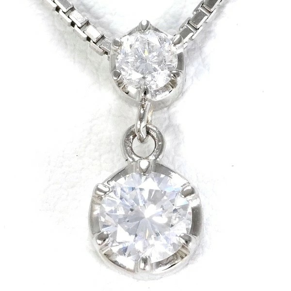 PT900 プラチナ PT850 ネックレス ダイヤ 0.51 ダイヤ 鑑定書 ジュエリー 中古