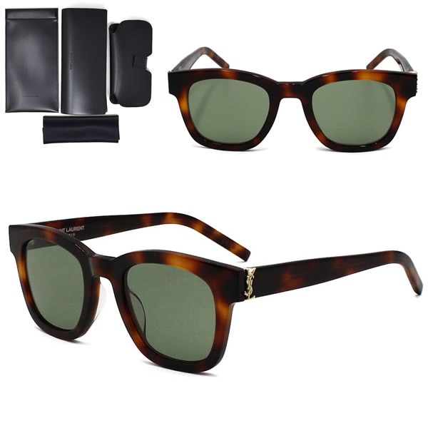 サングラス SAINT LAURENT SL M124-002 サングラス スマート メンズ レディース ユニセックス SLM124-002 ハバナ グリーンサングラス