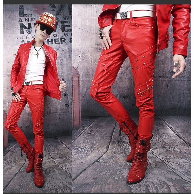 レザーパンツ スキニーパンツ 革パンツ バイクパンツ ライダースパンツ ボトムス ストレッチ ロック 7,405円