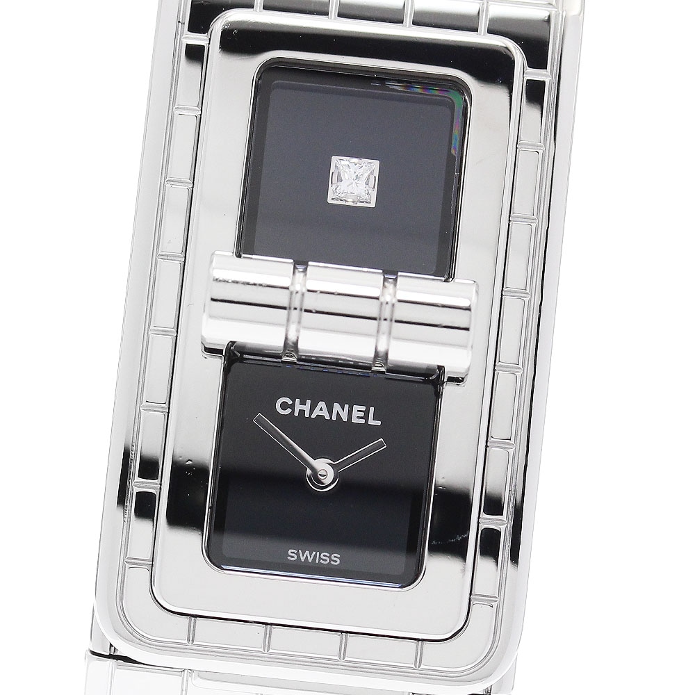 シャネル CHANEL H5144 コード ココ 1Pダイヤ クォーツ レディース 良品 保証書付き_885907【中古】