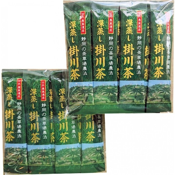 【税込】 静岡の茶草場農法　深蒸し掛川茶　パウダー茶スティックタイプ10本入り2袋 緑茶