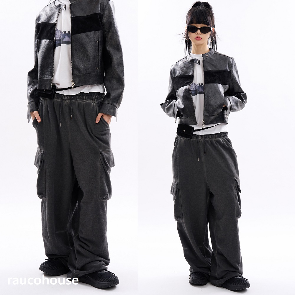 [韓国ファッション] ライホール ビンテージ ダイイング カーゴ スウェット パンツ 2色 (UNISEX) トレンド カジュアル スポーティ デートコーデ ミニマル リラックス 韓国スタイル アーバ 8,580円