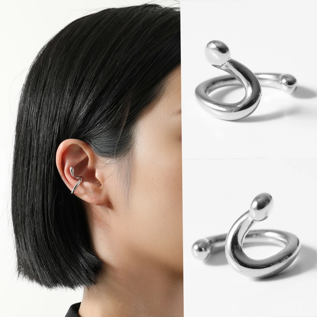 MARIA BLACK マリアブラック イヤーカフ Coil whirl Ear Cuff 200171AG レディース イヤカフ アクセサリー シルバー925 片耳販売 Silver