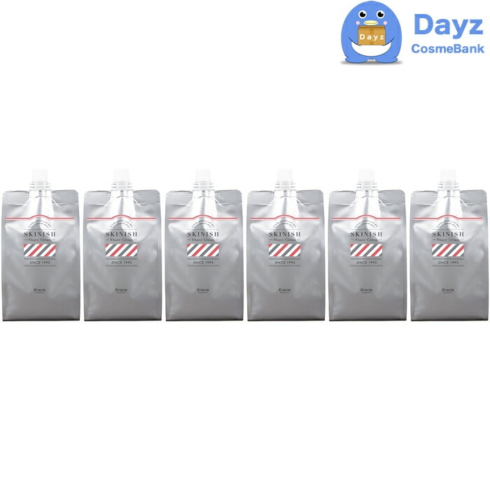 クラシエ スキニッシュ シェーブクリーム 1000g 詰め替え用　6点セット　　シェービングクリーム 濃い髭 癖髭の方に 髭剃り ヒゲソリ