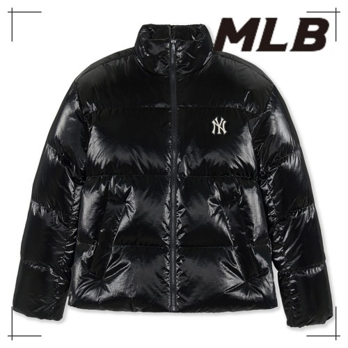 MLB公式 ダウン Glossy Curve Padding NY (Black)