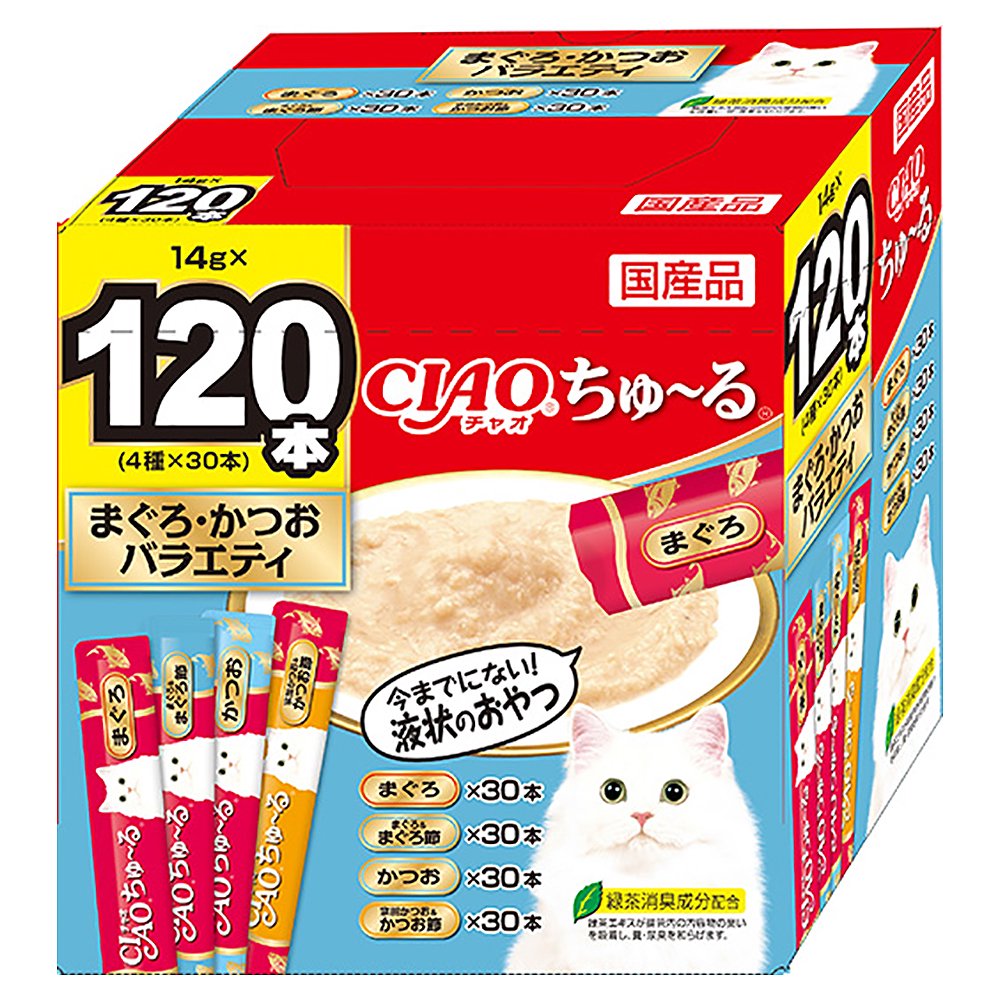 いなば　ＣＩＡＯ　ちゅーる　まぐろ・かつおバラエティ　１４ｇX１２０本　ＣＲＣ35―25―80―00―00
