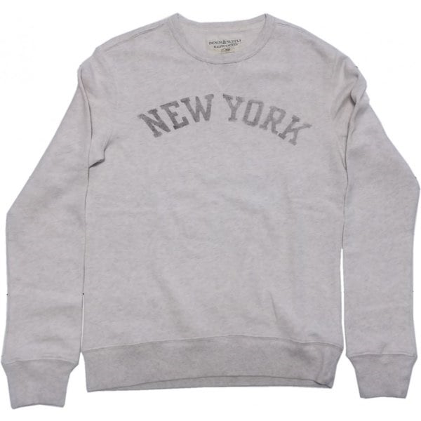 LA直輸入 デニム＆サプライ メンズ プリント スウェットシャツ オートミール sweat ラルフ 051